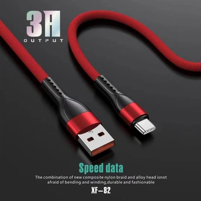 Cable charge rapide USB-C 1m pour Xiaomi 13 / 12 / Redmi Note 12