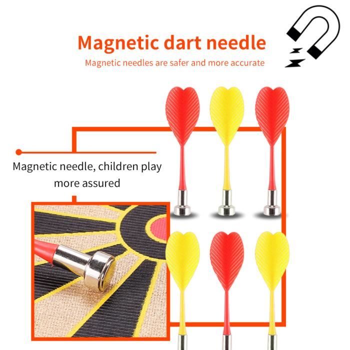 Jeu de fléchettes magnétique double face pour enfants 12 pouces avec 4  fléchettes Mxzzand - Cdiscount Jeux - Jouets