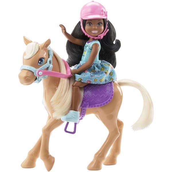 Barbie chelsea et son poney shop