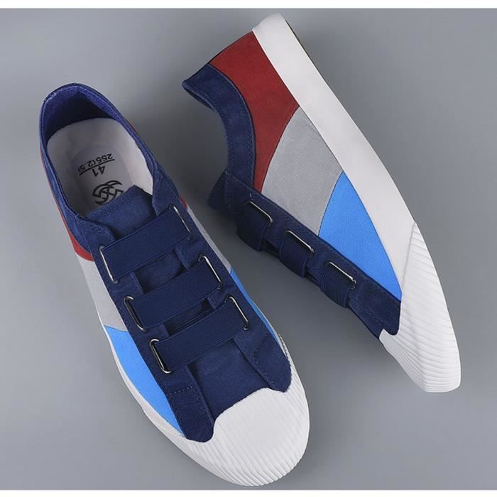 Sneakers Homme Scratch Tricolore Casual Aere Basse Mode INSFITY Noir Blanc Scratch Plat