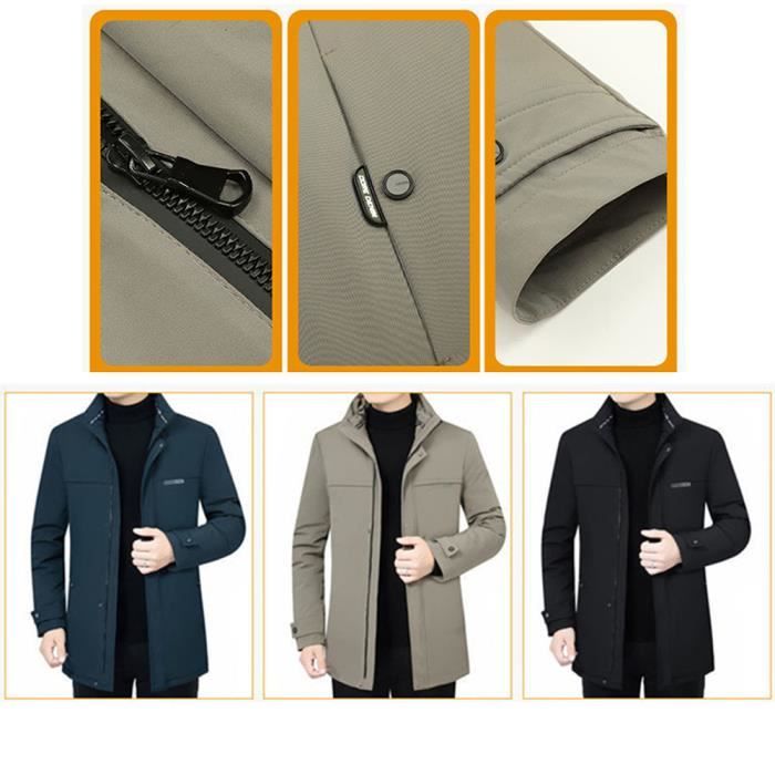 Manteau long zippé doublure amovible clearance