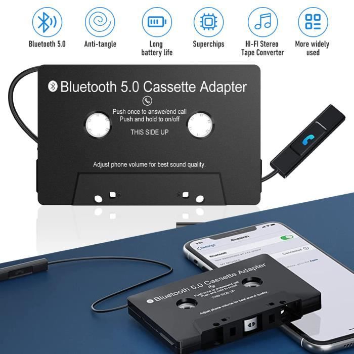 Cassette Adapter Audio, Adaptateur Cassette Audio Auxiliaire Bluetooth,  Adaptateur Audio De Voiture Cassette - Cdiscount Informatique