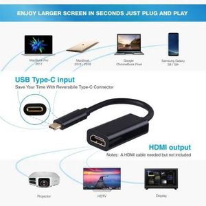 ElecMoga Adaptateur Type C Hub vers HDMI 4K Convertisseur avec USB 3.0