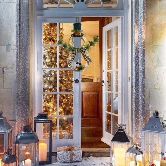 12 Noeuds Rouges De Décoration Pour Couronnes De Noël, Arbres De Noël