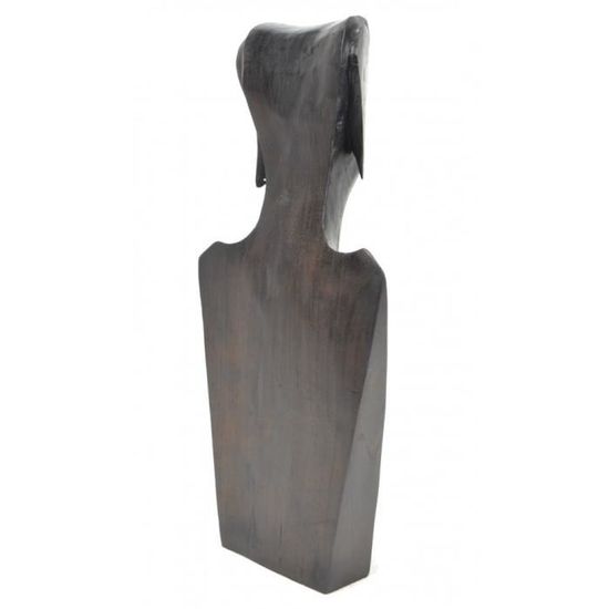 Artisanal Buste pr/ésentoir /à Colliers en Bois Massif Brut H30cm