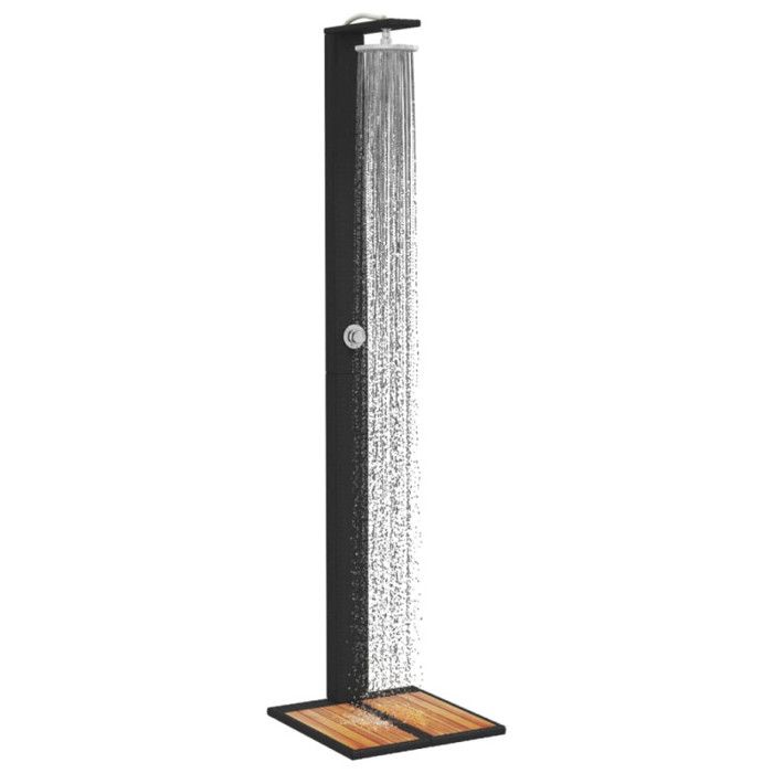 Douche Extérieure VidaXL - Panneau Droit Inox, Double Fonction (pluie + Pommeau)