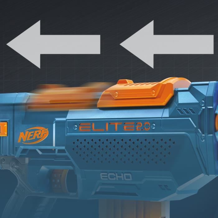 Pistolet Nerf Elite 2.0 Echo CS 10 - NERF - Bleu - Chargeur à clip