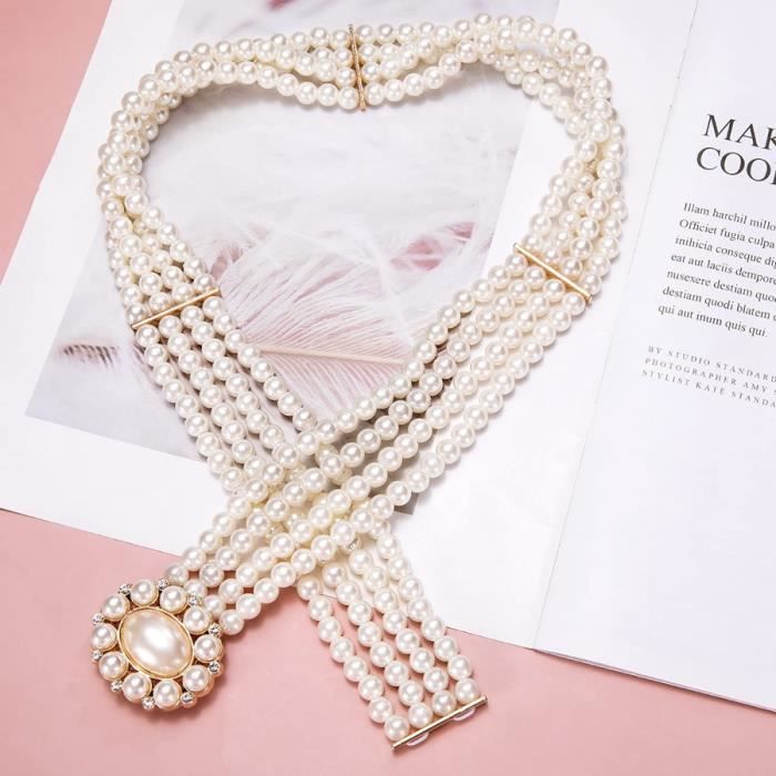 Ceinture perle et clearance strass