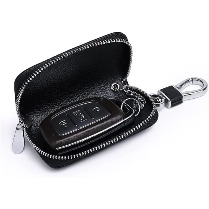 Exquis Compatible Tesla Model 3 Y Cuir Voiture Porte-clés Protecteur Housse  Porte-clés Tesla Modèle 3 Y Accessoires Porte-clés Clip Card Holder