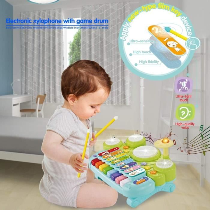 Xylophone en Bois - Jouet Éducatif et Musical pour Enfants - Maison Pamplune