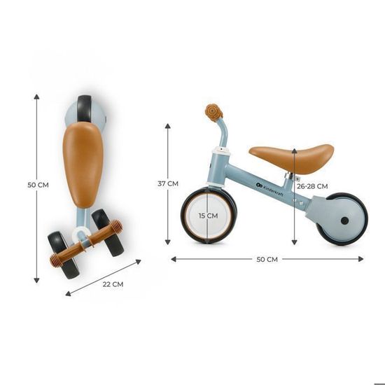 Vélo D'Apprentissage Kinderkraft Cutie - Sans Pédales LED Pour Enfants 1+