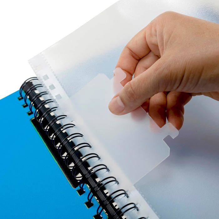 Grafoplas Classeur 100 Pochettes Amovibles A4 - Mécanisme Fil, Couverture Polypropylène Résistante