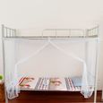 Twin Size Moustiquaire 4 Corner Post Bed Canopy Moustiquaire Twin Full Queen Size Filet Blanc (90X190X150Cm)-0