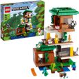Jeu de construction LEGO® 21174 Minecraft™ La cabane moderne dans l’arbre - Modèle de Collection avec Figurines-0