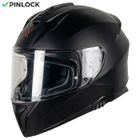 MOTOBLOUZ ELEVEN 22.06 Casque de moto intégral avec visière solaire | Homologué ECE 22.06 | Pinlock Inclus | Black Mat |