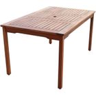IAMS CHIEN Table à Manger de Jardin Chillvert Nápoles Bois 150x90,5x75,1 cm Marron