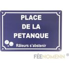 FÉENOMENN Plaque Métal Déco Vintage - Place de la Pétanque - Humour (20x30cm) OBJET DE DECORATION MURALE
