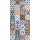 Tapis Vinyle Panorama Carreaux Ciments Nijar Original 40x80 cm - Tapis pour Cuisine, Bureau et Salon en PVC