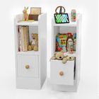 Lot de 2 Table de Chevet Étroite - VIVOLILV - Blanc - 1 tiroir 1 niche - 20X31X58 cm