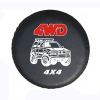 16 "Pouces 4WD 4x4 PVC cuir roue de secours couvercle housse de pneu détachée sac