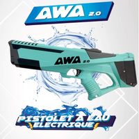 Pistolet à eau électrique AWA 2.0 - Tir à 10 mètres - Capacité 500 ml - Batterie rechargeable - Bleu