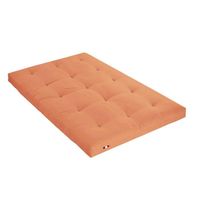 Matelas futon - TERRE DE NUIT - coeur en latex - 140x190 - goyave orange