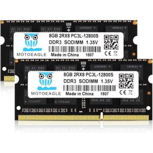 MÉMOIRE RAM Motoeagle 16Go 2x8Go DDR3 DDR3L 8Go Mémoire Ram 16