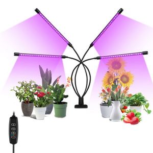Eclairage horticole Riossad Lampe de Plante,Lampe Pour Plante 4 Têtes 