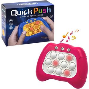 console de jeu quick push bubbles,Jeu pop puzzle de light  bouton,Décompression Breakthrough Puzzle Game Machine, (orange)