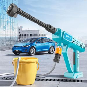 Frunimall Pompe de lavage de voiture, 12 V 72 W haute nettoyage pompe à eau  portable, kit de nettoyage de voiture mode pulvérisation réglable, pour