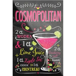 AIMANTS - MAGNETS Recette De Cocktail « Cosmopolitan » Magnétique Al