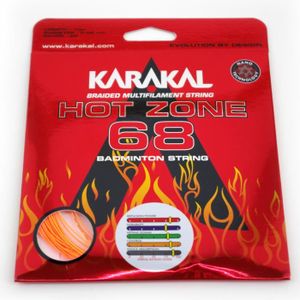 CORDAGE BADMINTON Cordage de badminton Karakal Hot Zone 68 - orange - 0,68 mm