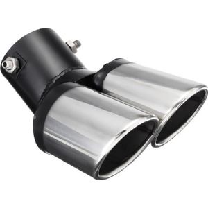 Embout d'échappement d'exhaust double universel pour auto en Stainless inox  - Alxmic