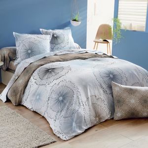 140 x 200 cm Gris ORIGIN Claudia Housse de Couette Bambou