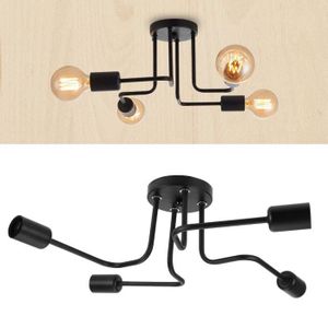 Suspendu Lampe DEL ø30cm Noir Fil Cage 3x40w pendule Lampe Retro plafonnier