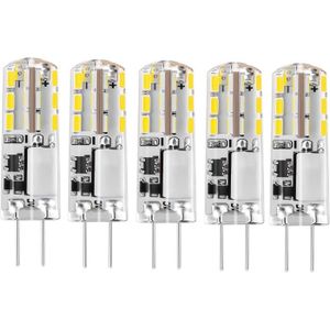 AMPOULE - LED Lot de 5 ampoules LED G4 12 V Blanc lumière du jour 6000 K 1,24 W AC-DC 12 V Remplacement halogène 20 W Culot G4[S144]