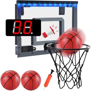 PANIER DE BASKET-BALL Panier de Basket Enfant Mural avec Scoreboard Automatique Mini Panneau Intérieur pour Maison Saloureau80