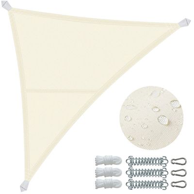 Voile d'ombrage triangulaire Camo taupe L.360 x l.360 cm