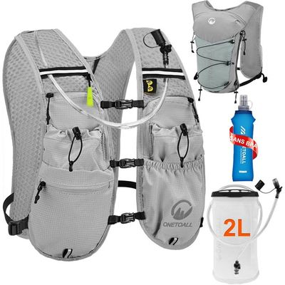 Gilet D’hydratation Pour Femme – Poche à Eau TPU 2L, Flasque 500ml, 9 Poches, 16 Points Réfléchissants, Ajustable, Trail, Running, Rando