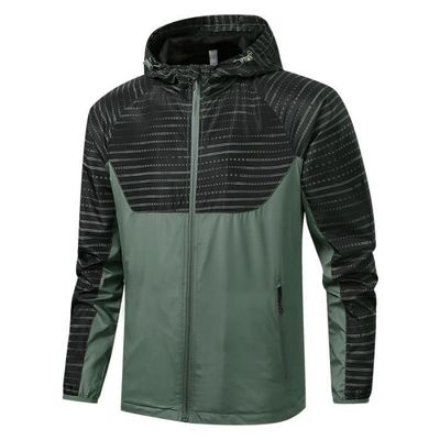 Time To Run Imperméable Veste de Course a Pied Pour Homme Avec Poches - Légère Coupe-Vent Respirant - Idéal Pour L'exercice et Le Jogging - de Large Peacoat