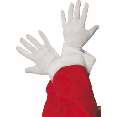 Gants Enfant Thème Père Noël - Taille Unique 4-8 Ans (env. 16 Cm) - Rouge En Polyester/élasthanne - Lavable En Machine