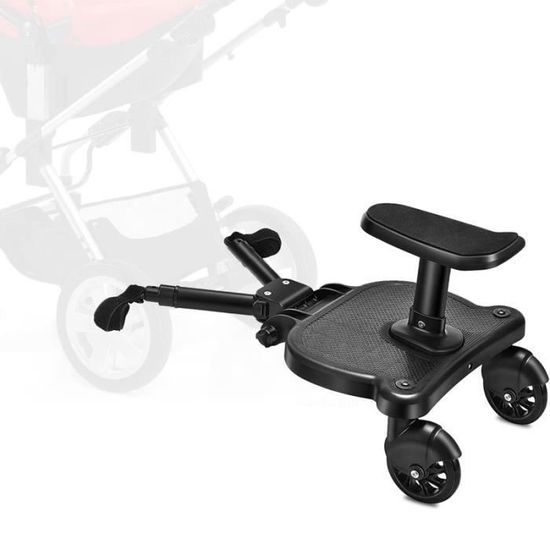 JoyCushy Planche Poussette Universelle 2-en-1 Avec Siège Et Sac - Jusqu'à 25kg Pour Enfants 2-6 Ans