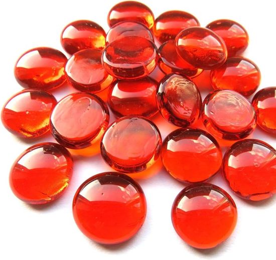 Mesbilles – 20 Billes Plates Loupe Jaune, Verre 16 Mm, Lot Économique, Jeu De Billes Classique