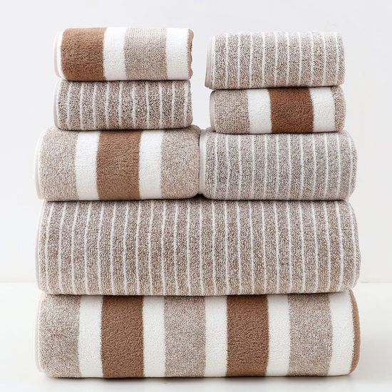 Coffret 8 Serviettes éponge Missoni - 4 Visage 115x70, 4 Invités 70x40, GOTS