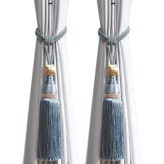 2 X Embrasses De Rideaux Cordes En Satin Épais Sangles Tressées