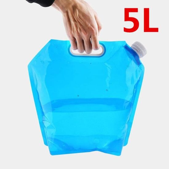 Poche eau,Sac d'eau d'extérieur pliable de grande capacité 5L,récipient PE  sans goût,sceau de sécurité,sac de stockage - Type yellow - Cdiscount