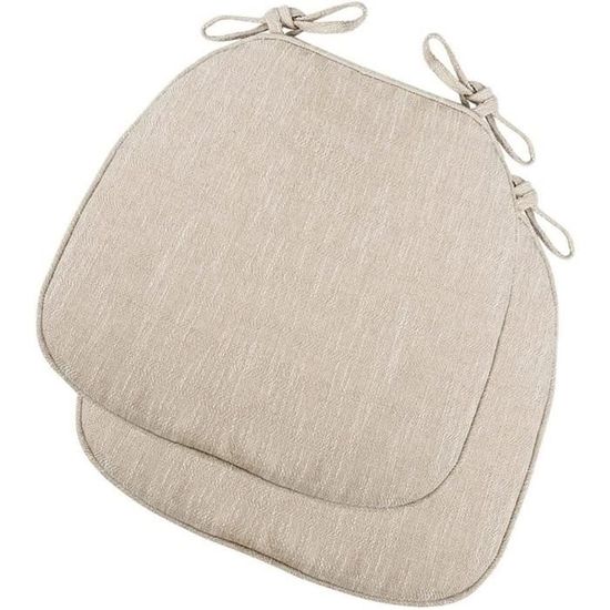 Lot De 4 Coussinets De Siège Ronds En Tissu Lin - 30x30 Cm - Pour Chaises De Jardin, Salle à Manger, Bureau