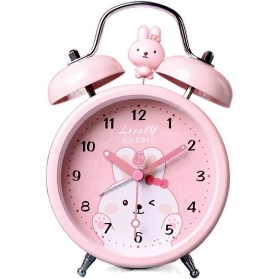 Doudou peluche ours rose TARTINE ET CHOCOLAT VINTAGE 17 cm yeux bleus dur rayure