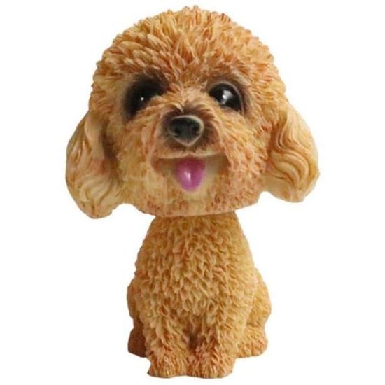 Décoration de Voiture Créative Chien Secouant La Tête Figurine Chien Qui Bouge la Tête en Résine