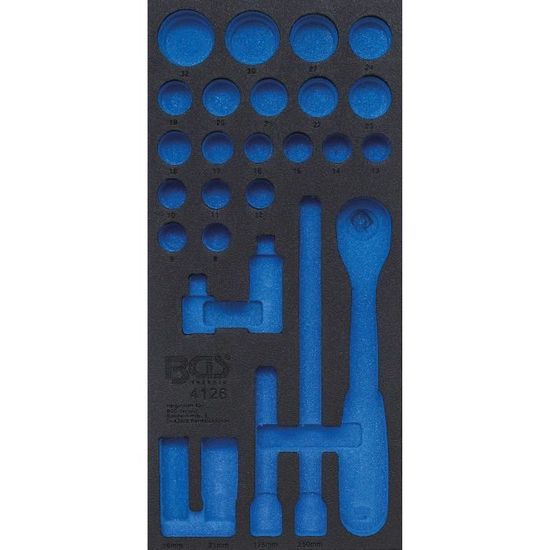 Insert De Servante D'atelier 3/3 Vide - Noir Et Bleu - Acier - 56.7x40.8 Cm